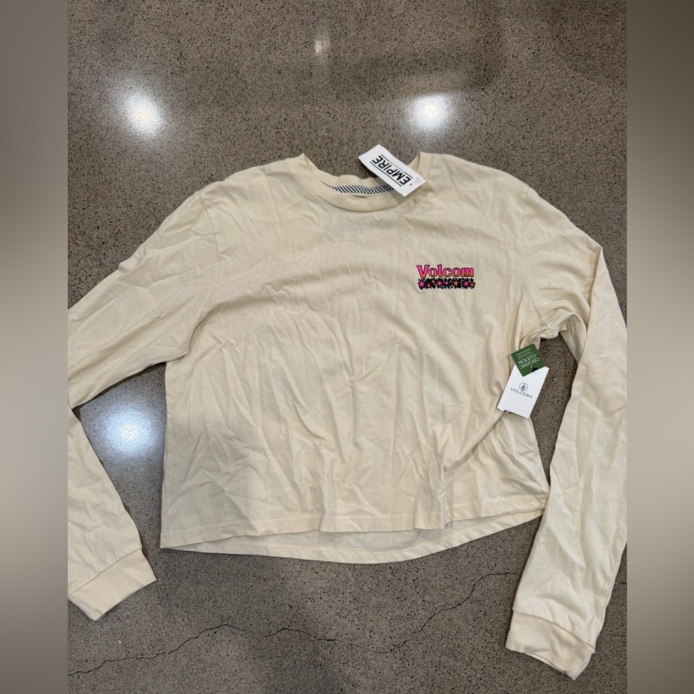 Volcom Beige Long Sleeve Tee